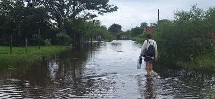 La crecida del río Uruguay está afectando a los productores rurales en Santo Tomé